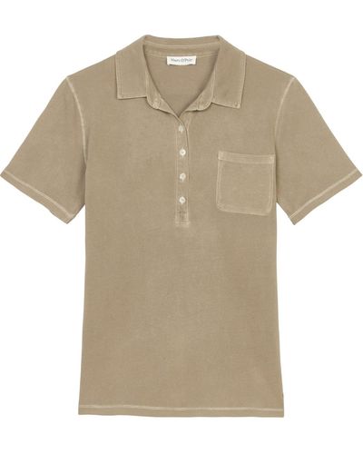 Marc O' Polo Polos Short Sleeve Shirt - Natural