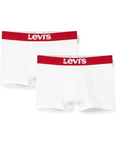 Levi's Levis Solid Basic Trunk 2p Boxer - Blanc