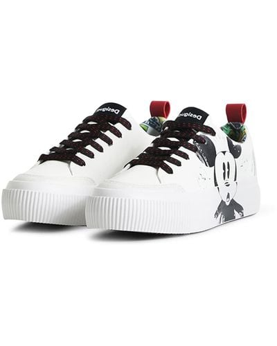 Desigual Shoes_street_mickey Crac 1000 White Trainer