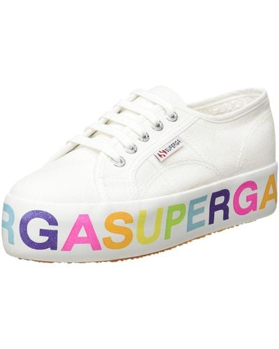 Superga Sneaker 2790 COTW Glitterlettering S111TRW White-Multicolor 41 - Weiß