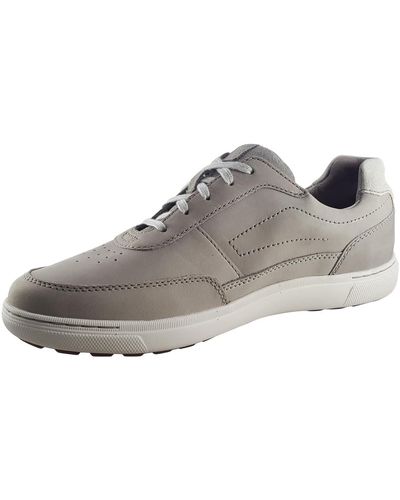 Clarks Mapstone Trail Nubuck Shoes In Stone Standard Fit Size 12 - Grey