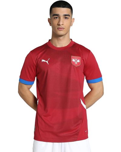 PUMA 2024-2025 Serbien Home Football Soccer T-Shirt Trikot - Rot