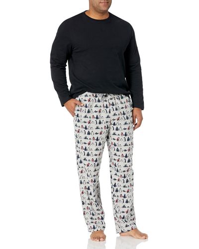 Amazon Essentials Flannel Pajama Set Casual Pants - Black