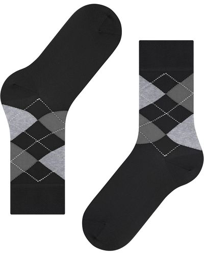 FALKE Socken Sensitive Argyle W SO Baumwolle mit Komfortbund 1 Paar - Schwarz