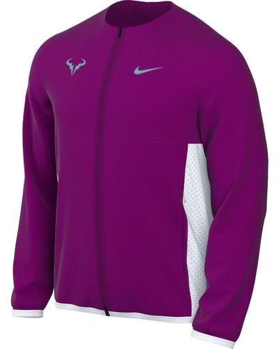 Nike Veste de tennis Dri-Fit Rafa Rafael Nadal avec fermeture Éclair intégrale pour homme - Violet