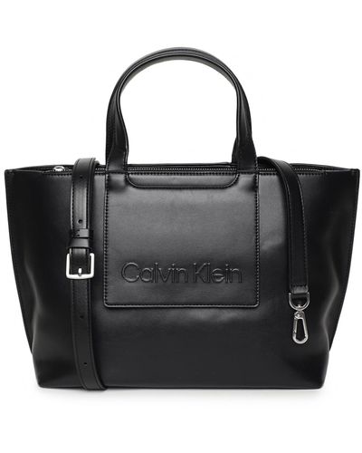Calvin Klein Borsa Tote Bag Donna Media - Nero