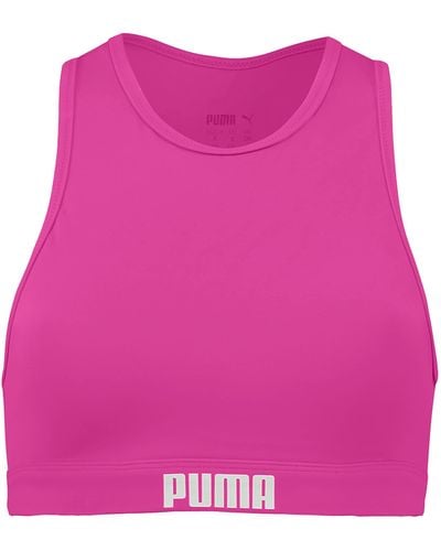 PUMA Swimwear Racerback Bikini Top - Rosa