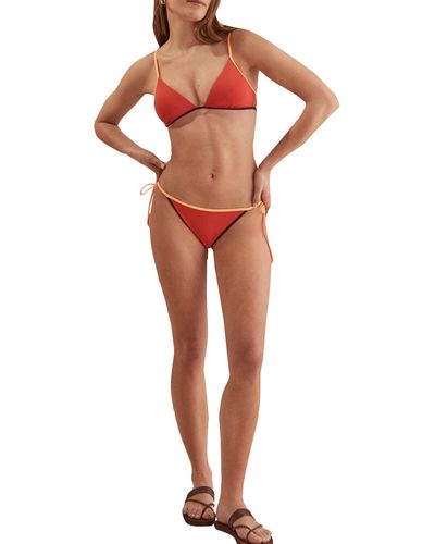 Women'secret Top Bikini Triangular Naranja Parte Superior