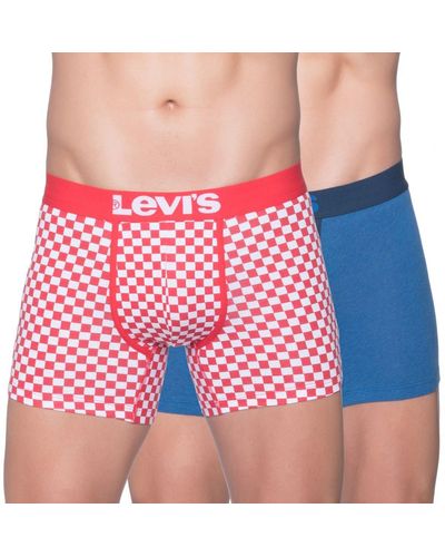 Levi's ® Underwear/beachwear / Boxer Short Checkerboard Red M - Pink