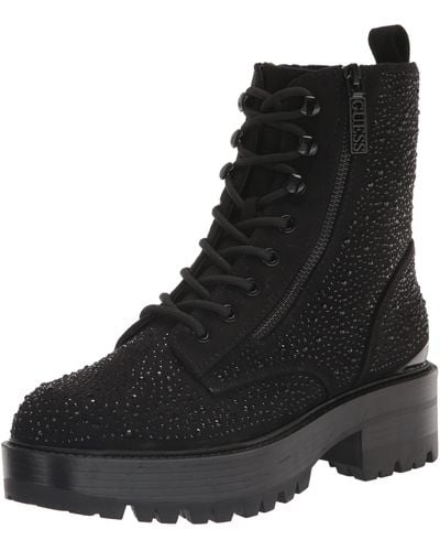 Guess Fearne Combat Boot - Black