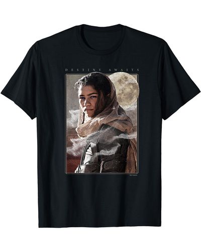 Dune Chani Destiny Awaits Portrait T-Shirt - Schwarz