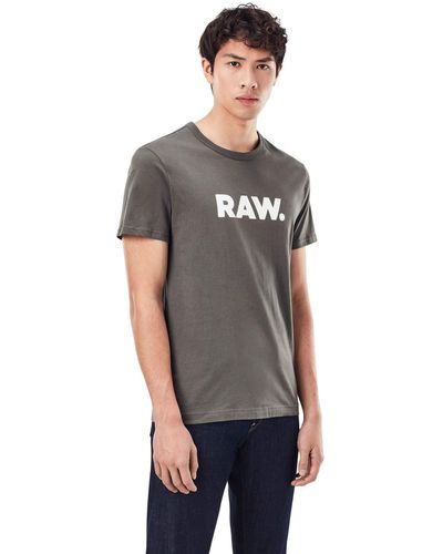 G-Star RAW , hombres Camiseta Holorn, Gris
