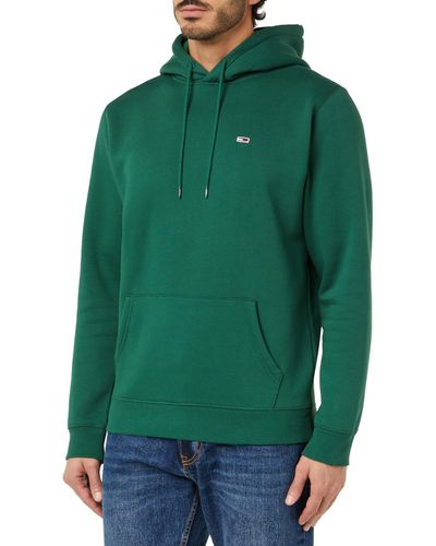 Tommy Hilfiger Felpa Uomo Regular Fleece con Cappuccio - Verde