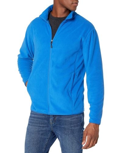 Amazon Essentials Kleur Geblokkeerd Polar Fleece Full-zip Mock Neck Jacket - Blauw