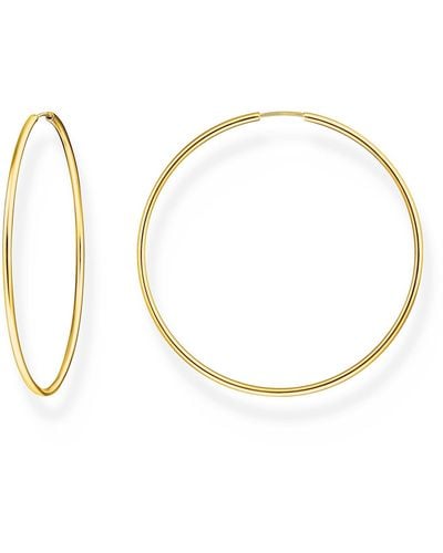 Thomas Sabo Gold-plated Big Hoop Earrings 925 Sterling Silver - Metallic