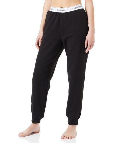Calvin Klein Mujer Pantalón de Chándal Sweatpants Largo - Negro