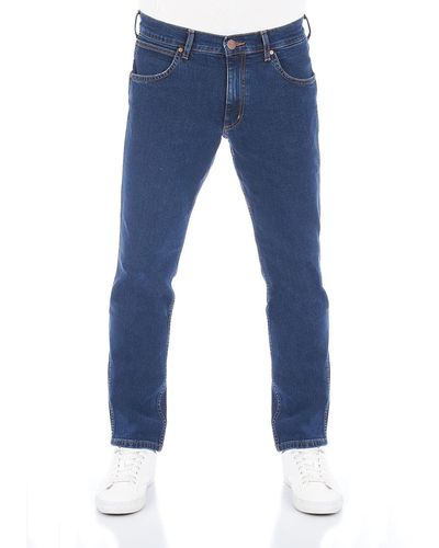 Wrangler Jeans Greensboro Regular Straight Fit Jeanshose Hose Denim Stretch Baumwolle Blau Schwarz w30 - w46,