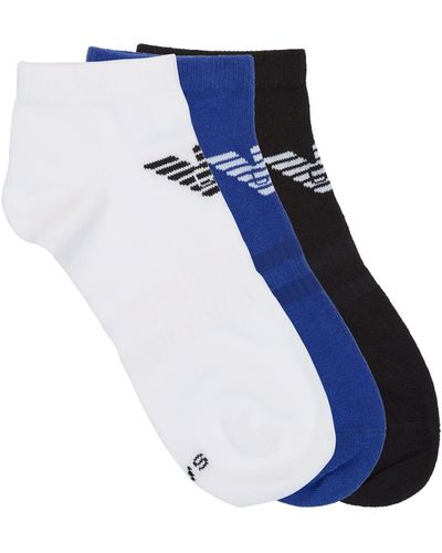 Emporio Armani Casual 3-Pack 3 Pack Sneaker Socks - Blau