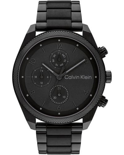 Calvin Klein Analog Japanese Quartz Watch With Stainless Steel Strap 25200359 - Black