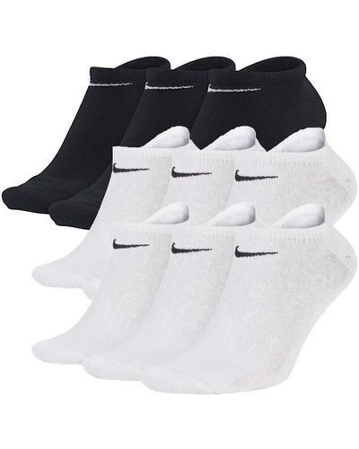 Nike 9 Paar Sneaker-Socken NoShow Sortiert Schwarz/Weiß in allen Größen