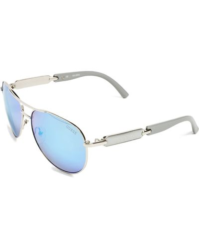 Guess Metal Aviator Sunglasses - Blue