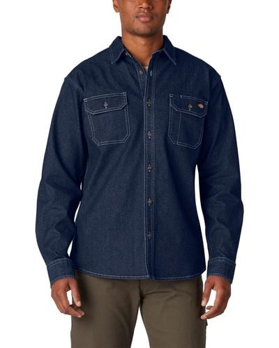 Dickies Flex Long Sleeve Shirt Hemd mit Button-Down-Kragen - Blau
