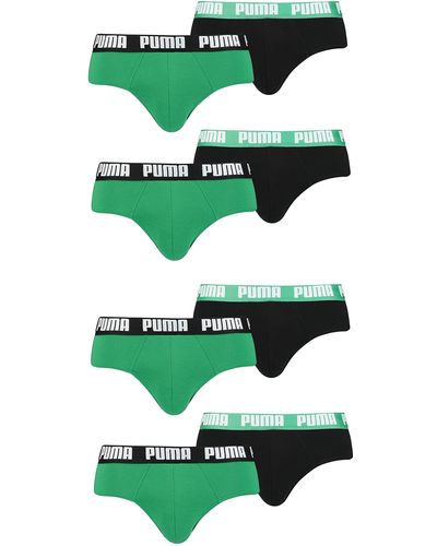 PUMA Basic Brief Slip 8er Pack - Grün