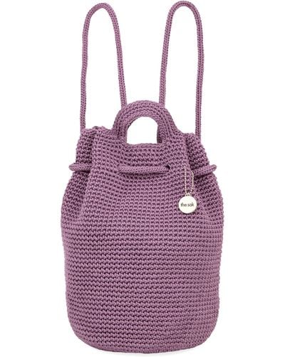 The Sak Small Dylan Backpack In Crochet - Purple
