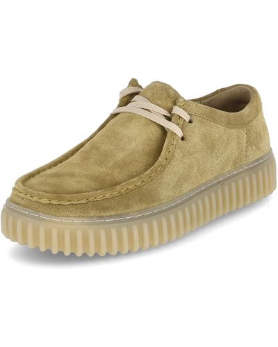 Clarks Torhill Lo Suede Shoes In Standard Fit Size 12 - Natural