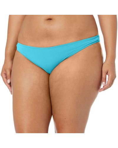 Roxy Solid Beach Classics Moderate Bikini Bottom Bikinihose - Blau
