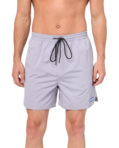 HUGO Relaxed Fit Small Logo Smooth Shorts Casual - Blue