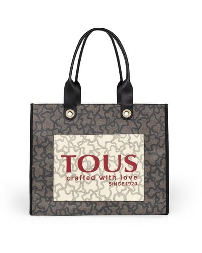 Tous Große Shopping-Tasche Amaya Kaos Icon mehrfarbig in Schwarz