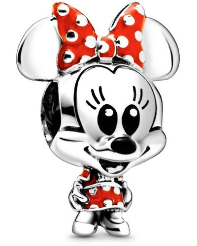 PANDORA Charm Disney Minnie Maus gepunktetes Kleid & Schleife #798880C02 - Rot