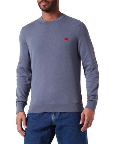 HUGO San Cassius-c1 Knitted_sweater - Blue