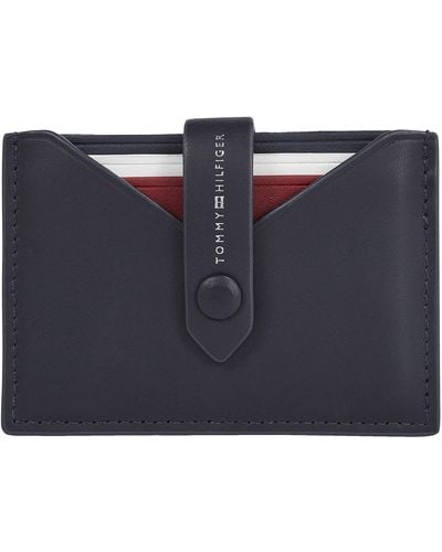 Tommy Hilfiger Smooth Retractable Cc Wallet Small - Black