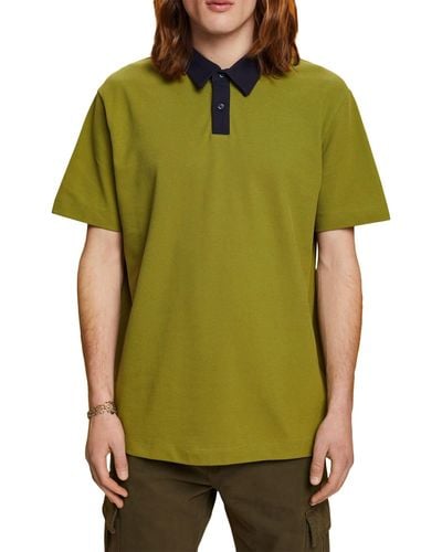 Esprit Collection Poloshirt Van Katoen-piqué - Groen