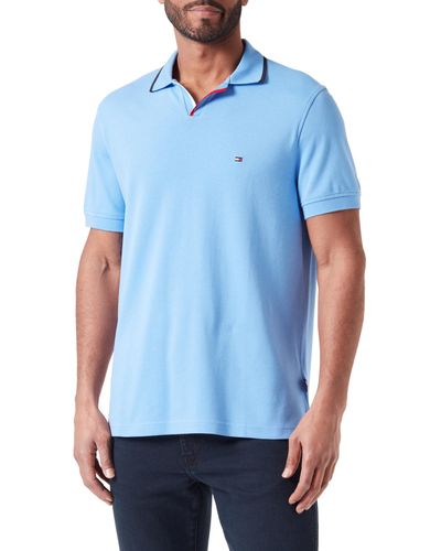 Tommy Hilfiger Poloshirt Kurzarm Rwb Tipped V Collar Reg Polo Regular Fit - Blau