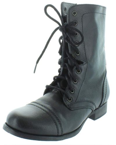 Steve Madden Troopa Lace-up Boot - Gray