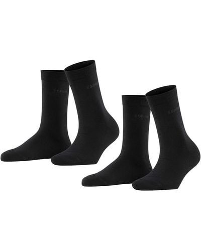 Esprit Liner Sokken Cotton Invisible 2-pack W In Katoen Onzichtbar Eenkleurig Multipack 2 Paar - Zwart