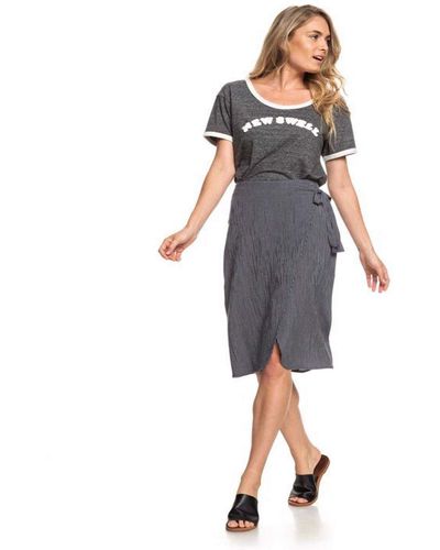 Roxy Ferry Escape Wrap Dye Skirt - Gray