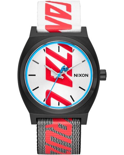 Nixon Analog Quartz Watch With Polyester Strap A1367-180-00 - Red