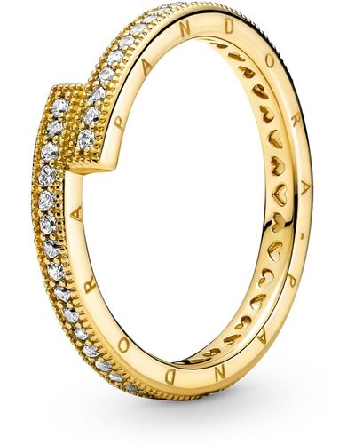 PANDORA Ring Fonkelende Overlappende Ring 189491c01 - Metallic