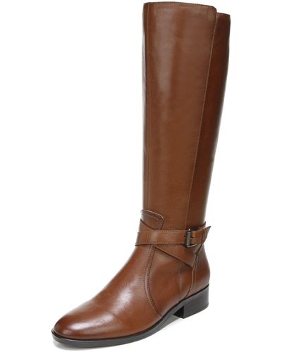 Naturalizer S Rena Knee High Riding Boot Cider Leather 7 M - Brown