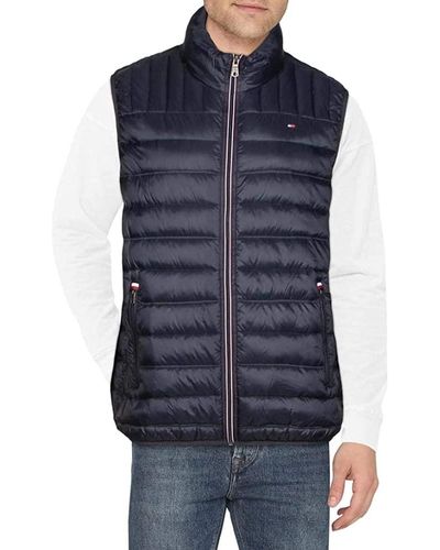 Tommy Hilfiger Lightweight Ultra Loft Quilted Puffer Vest - Blue