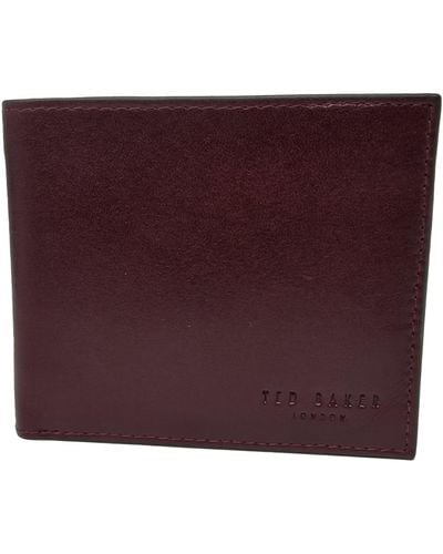 Ted Baker S Colo/hafan Colour Internal Bifold Wallet In Red Leather