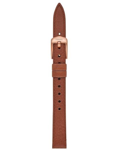 Fossil 12 Mm Litehide Leather Brown Watch Strap S121028