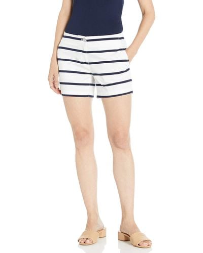 Nautica Tailored Stretch Cotton Patterned Short - White