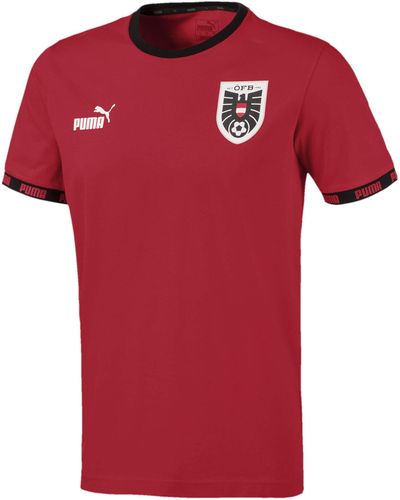 PUMA Oostenrijk Football Culture T-shirt Voor - Rood
