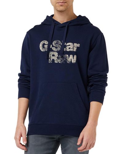 G-Star RAW Painted Graphic Hoodie - Blauw