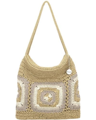 The Sak Ava Hobo Bag In Crochet - Metallic